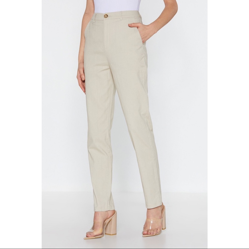 Nasty Gal - Linen Tapered Pants
